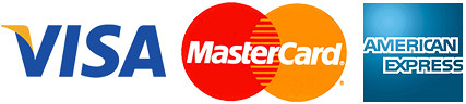 MASTER CARD, VISA, AMERICAN EXPRESS
